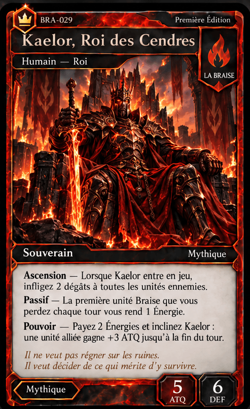 Kaelor, Roi des Cendres