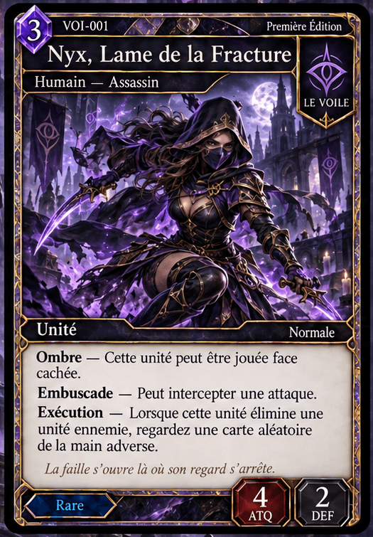 Nyx, Lame de la Fracture
